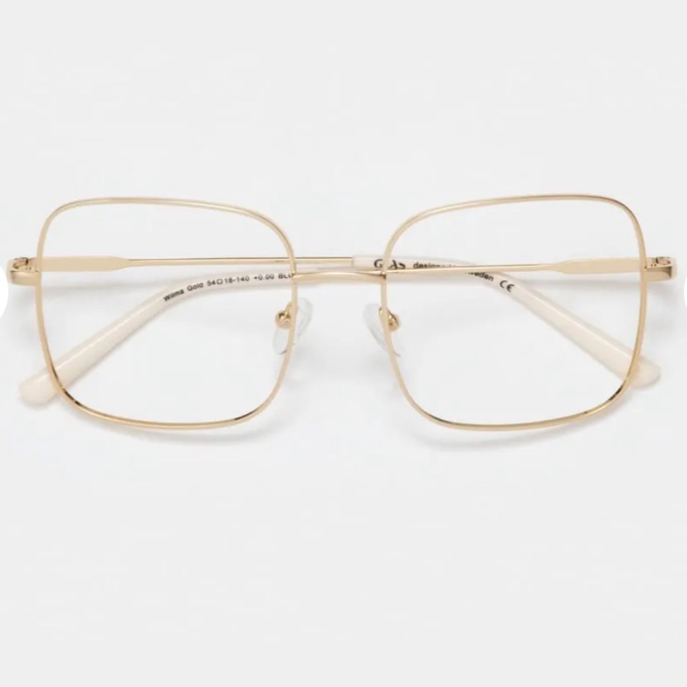 NWOT Wilma golden square Glas glasses